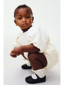 H&M - Girls White Broderie Anglaise Romper Suit