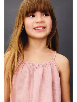 H&M - Girls Pink 2-Piece Cotton Muslin Set