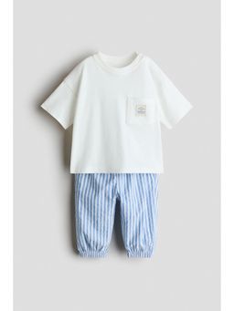 H&M - Boys White 2-Piece Linen-Blend Set