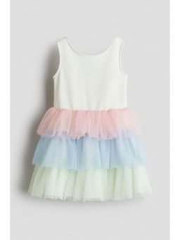 H&M - Girls White Flared-Skirt Dress