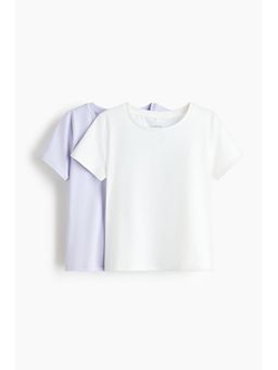 H&M - Girls Purple 2-Pack Sports Tops With Drymove