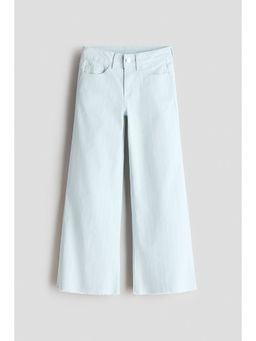 H&M - Girls Turquoise Wide Leg Twill Trousers