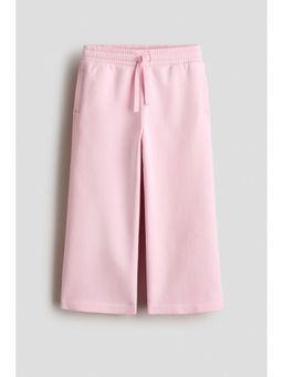 H&M - Girls Pink Wide Brushed-Inside Joggers