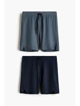 H&M MOVE - Boys Grey 2-Pack Sports Shorts With Drymove