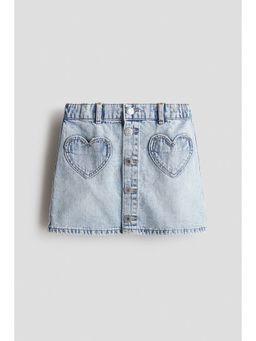 H&M - Girls Blue A-Line Denim Skirt