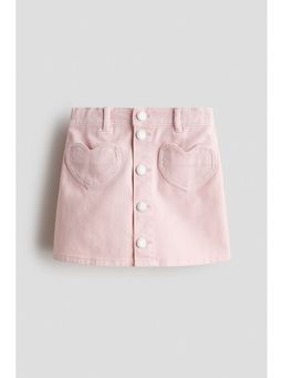 H&M - Girls Pink A-Line Denim Skirt