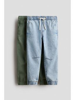 H&M - Boys Blue 2-Pack Cotton Joggers