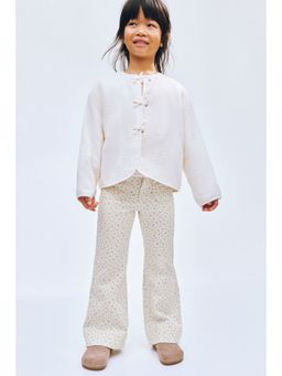 H&M - Girls White Flared Jeans