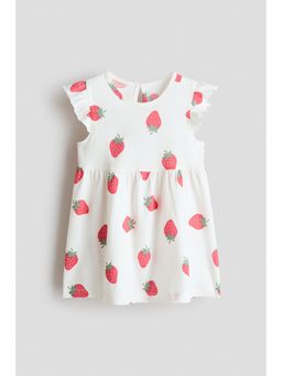 H&M - Girls White Cotton Dress