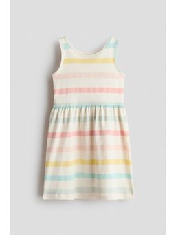 H&M - Girls White Printed Cotton Dress