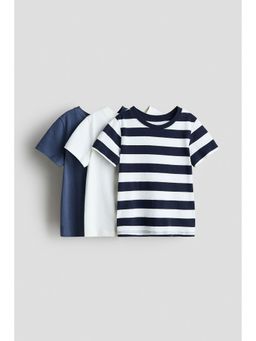 H&M - Boys Blue 3-Pack Cotton T-Shirts