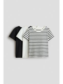 H&M - Boys White 3-Pack Cotton T-Shirts