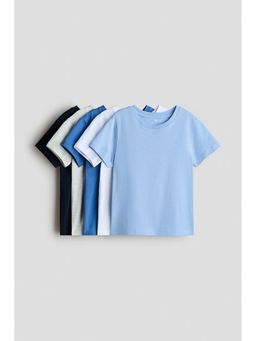 H&M - Boys Blue 5-Pack Cotton T-Shirts