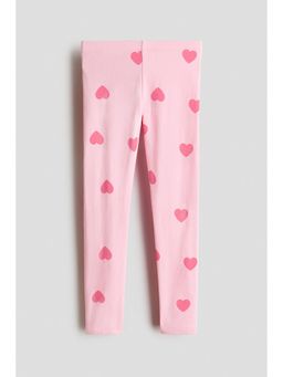 H&M - Girls Pink Cotton Leggings