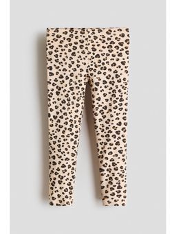 H&M - Girls Beige Cotton Leggings
