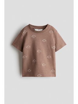 H&M - Boys Brown Cotton T-Shirt