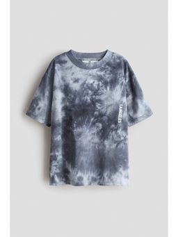 H&M - Boys Grey Loose-Fit Printed T-Shirt