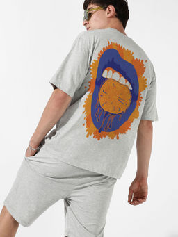 Campus Sutra - Mens Cupid Co Ord Grey (Set of 2)