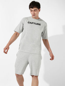 Campus Sutra - Mens Cupid Co Ord Grey (Set of 2)