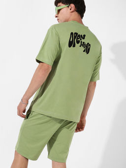 Campus Sutra - Mens Cupid Co Ord Green (Set of 2)