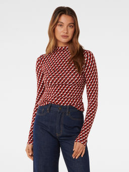 Forever New - Minna High Neck Mesh Top