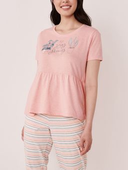 La Vie En Rose - Organic Cotton Scoop Neck T-shirt