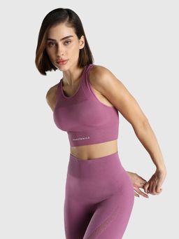 Musclemind - Women Seamless Pink Sports Bra