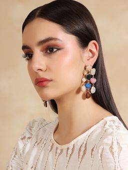 Kazo - Colorful Gem Dangle Earrings