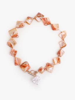 Kazo - Orange Coral Shell Necklace