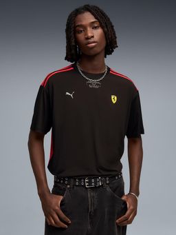 Puma - Scuderia Ferrari Mens Crew Neck Clouds pun Black T-Shirt