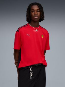 Puma - Scuderia Ferrari Mens Crew Neck Clouds pun Red T-Shirt