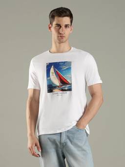 Tommy Hilfiger - Graphic Regular Fit Cotton White T-Shirt