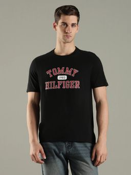 Tommy Hilfiger - Logo Regular Fit Cotton Black T-Shirt