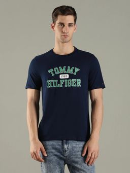Tommy Hilfiger - Logo Regular Fit Cotton Blue T-Shirt