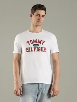 Tommy Hilfiger - Logo Regular Fit Cotton White T-Shirt