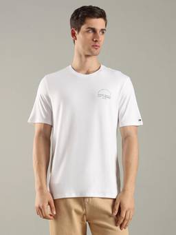 Tommy Hilfiger - Solid Regular Fit Cotton White T-Shirt