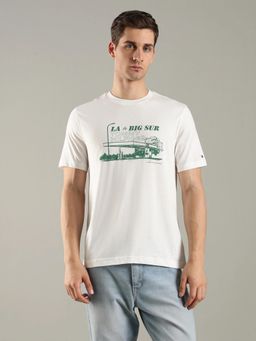 Tommy Hilfiger - Graphic Regular Fit Cotton Off White T-Shirt