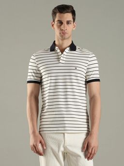 Tommy Hilfiger - Striped Regular Fit Cotton Polo T-Shirt