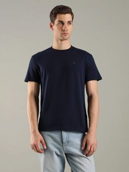 Tommy Hilfiger - Solid Regular Fit Cotton navy Blue T-Shirt