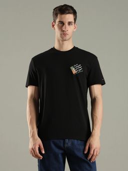 Tommy Hilfiger - Graphic Regular Fit Cotton Black T-Shirt
