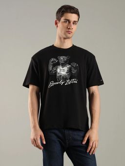 Tommy Hilfiger - Graphic Relaxed Fit Cotton Black T-Shirt