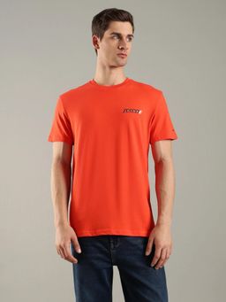 Tommy Hilfiger - Logo Regular Fit Cotton Orange T-Shirt