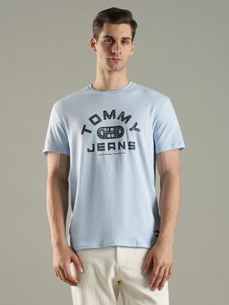 Tommy Hilfiger - Logo Regular Fit Cotton Blue T-Shirt
