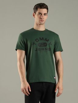 Tommy Hilfiger - Logo Regular Fit Cotton Green T-Shirt