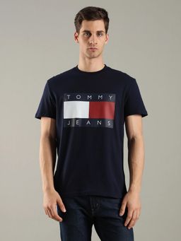 Tommy Hilfiger - Logo Regular Fit Cotton Navy Blue T-Shirt