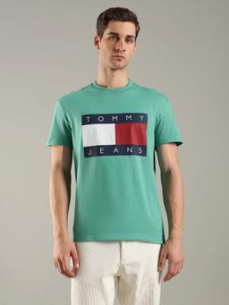 Tommy Hilfiger - Logo Regular Fit Cotton Green T-Shirt