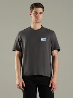 Tommy Hilfiger - Logo Regular Fit Cotton Grey T-Shirt