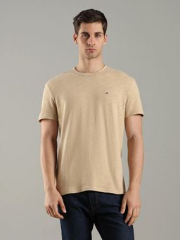 Tommy Hilfiger - Beige Regular Fit Cotton T-Shirt