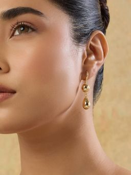 Indinoor - Gold Opaline Everyday Danglers