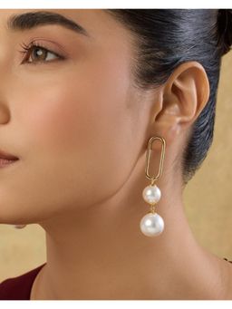 Indinoor - Gold Reine Everyday Danglers